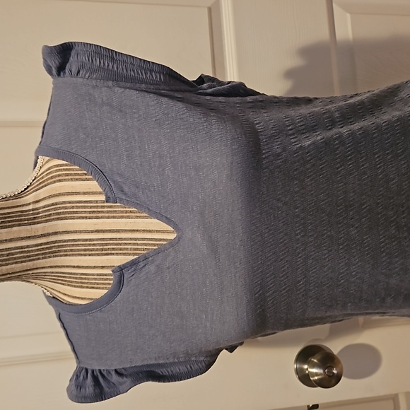 RETROLOGY WOMEN WASHED DENIM STYLE SLEEVELESS TEE TOP SIZE S/P - Picture 5 of 10